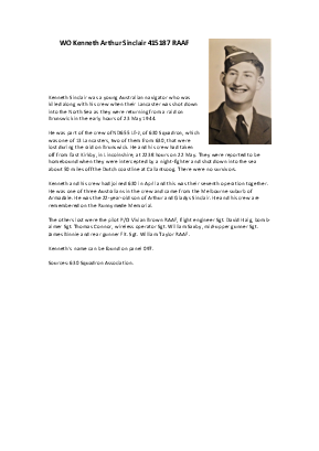 A preview of a PDF biography for Sinclair, Kenneth Arthur